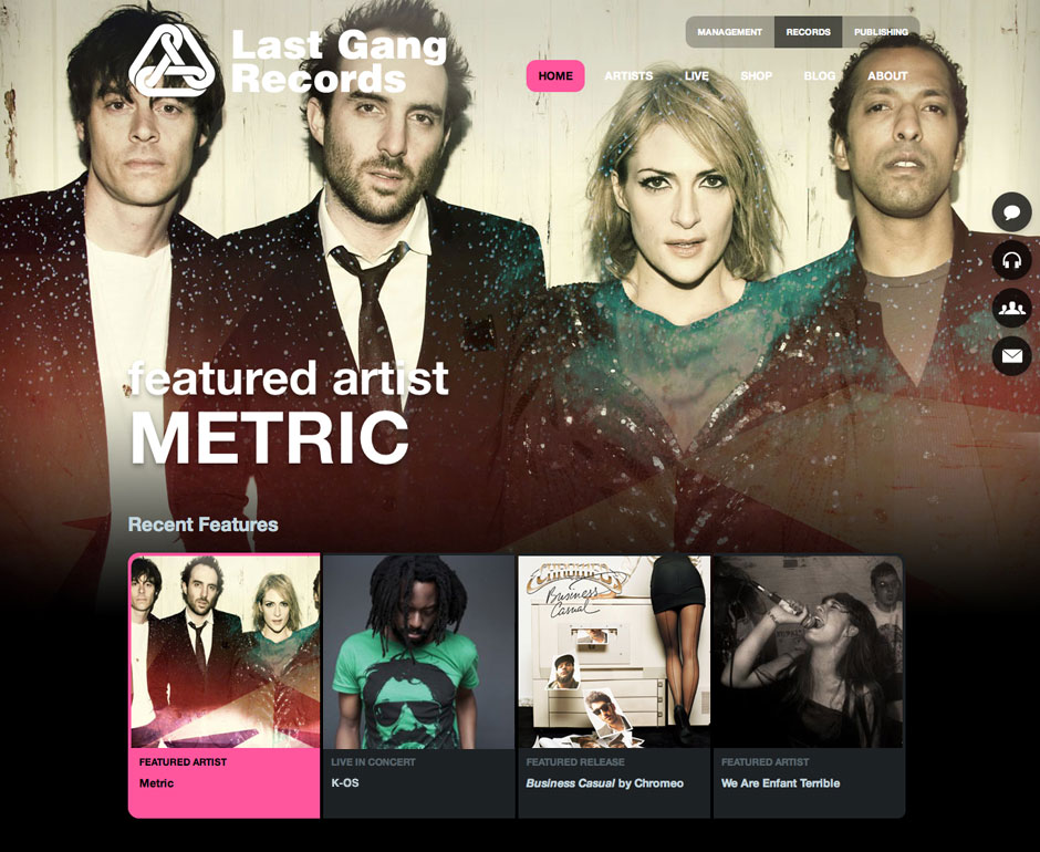 Last Gang Records website image